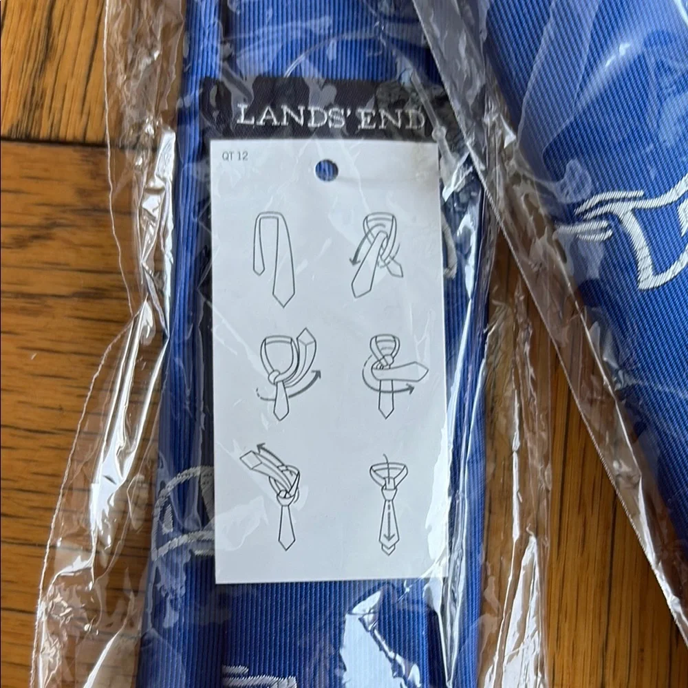 Lands End Stylish Blue Kids’ Tie Bundle – One NWT Lands’ End